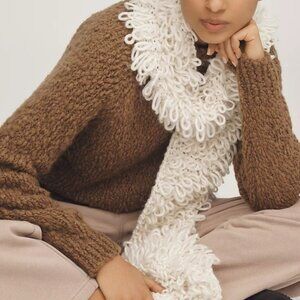 ANTHROPOLOGIE loopy scarf - Ivory - NWT